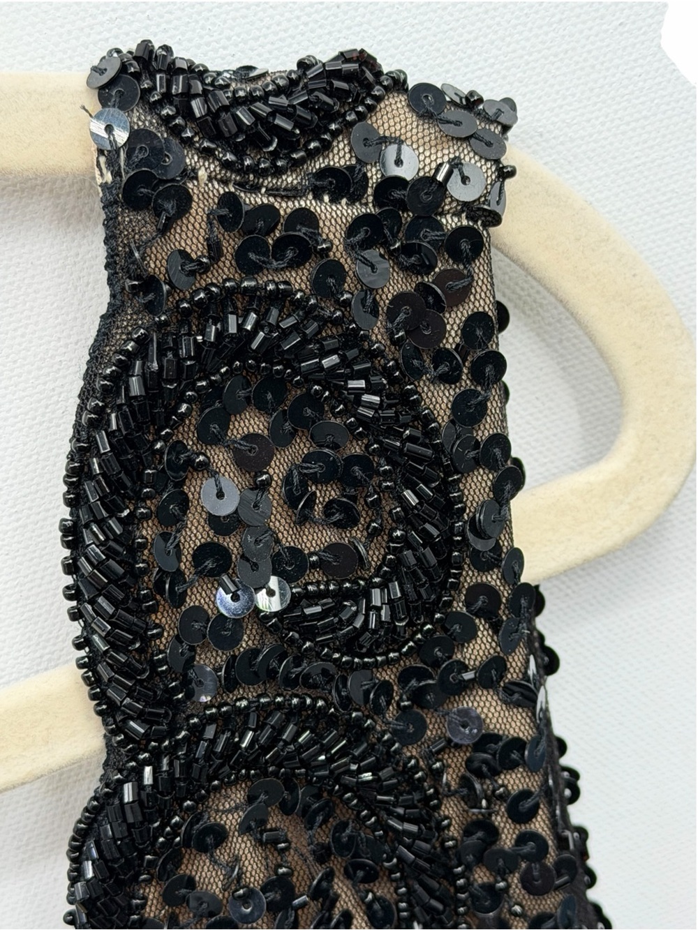 NWT Scala 60046X Black Nude Sequin Short Cocktail Dress Plus Size 22 - Picture 3 of 9